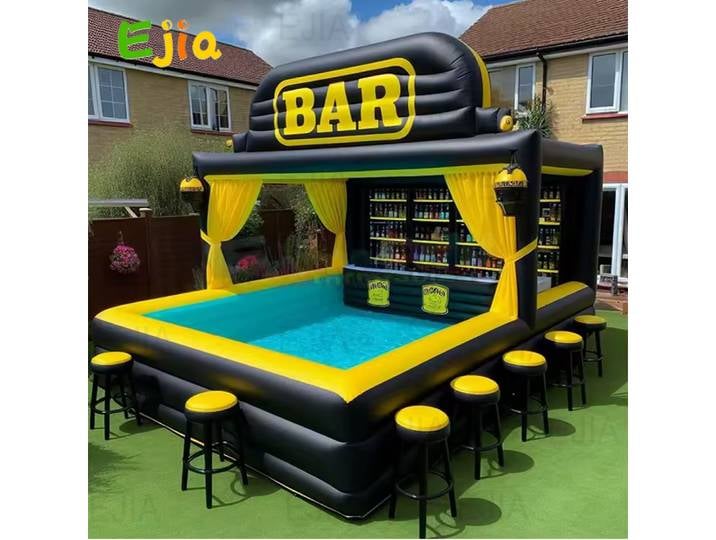 PVC 16x13ft piscine extérieure gonflable barre d'eau tente fête Pub tente arrière-cour gonflable piscine Bar tente pour enfants adultes