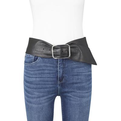 Ledergürtel HEINE, Damen, Gr. 85, schwarz, Gürtel Ledergürtel