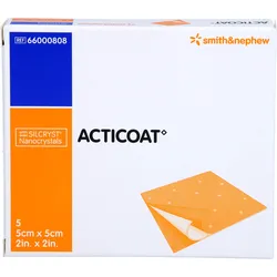 Acticoat 5x5 cm Antimikrobielle Wundauflage 5 ST