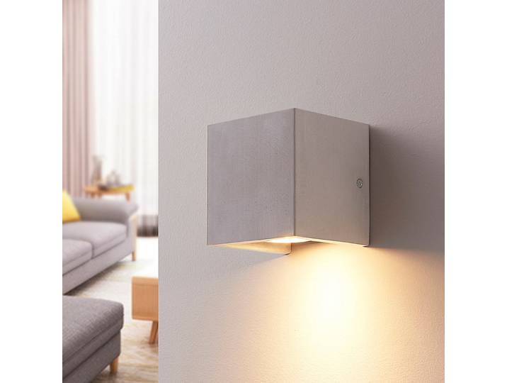 Gerda Down Applique Murale Concrete - Lindby - Couloir - Moderne - Béton - Angulaire