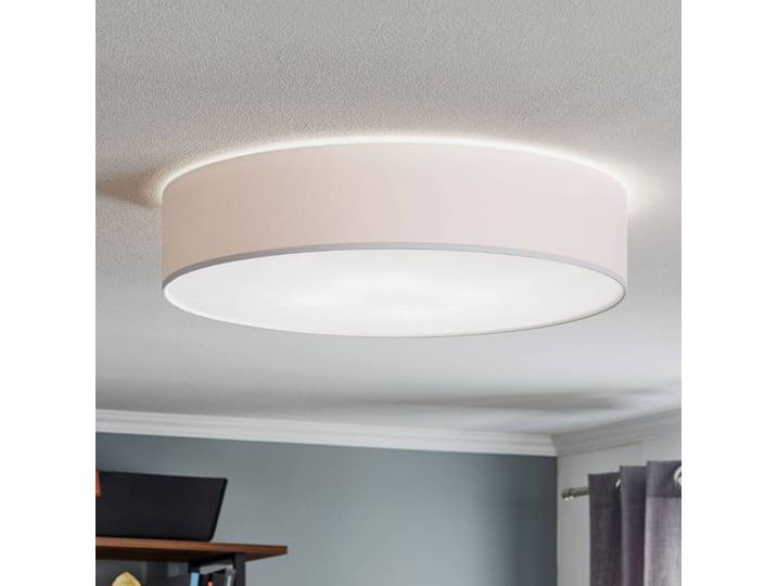 Deckenlampe Rondo TK Lighting, dimmbar, weiß / opal, für Schlafzimmer, Textil / Stoff / Seide, Modern, Deckenlampe