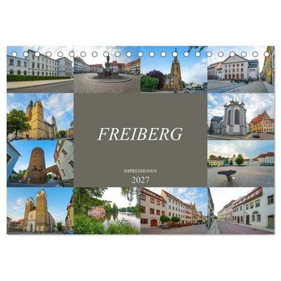 Freiberg Impressionen (Tischkalender 2027 DIN A5 quer), CALVENDO Monatskalender