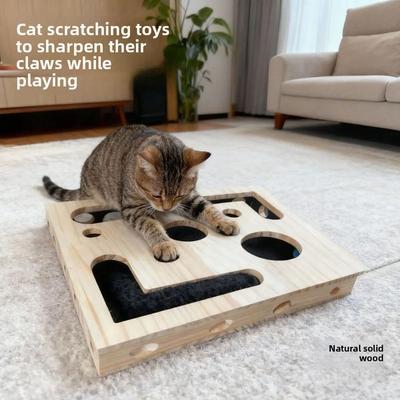 Uplift Essentials Interactive Cat Nail File Box & Maze Tunnel With Bell Ball claw Grinding Model