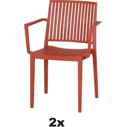 SIENA GARDEN Urban Lights Set 2teilig Lane Sessel gastrotauglich brick