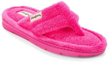 Women's Wrenley Terry Thong by Dearfoams in Paradise Pink (Size L M)
