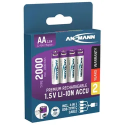 Ansmann Akku Mignon AA 1.5V 1.800mAh Typ 2000