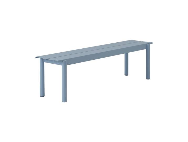 Muuto Banc Linear steel bench 170x34 cm Pale blue