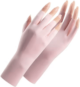 Inspire Essentials UV Protection Nail Art Gloves pink