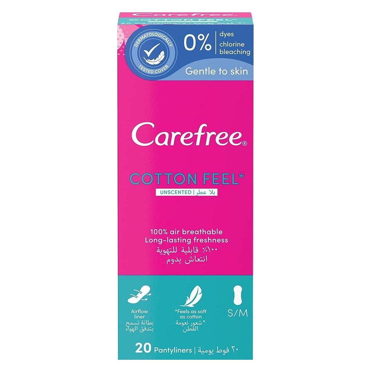Carefree Normal With Cotton Extract Panty Liners 20Pcs (20x) (33428938)
