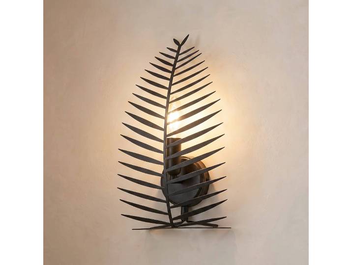 Wandleuchte LEAF Opviq, dimmbar, schwarz, für Wohn- / Esszimmer, Metall, Modern