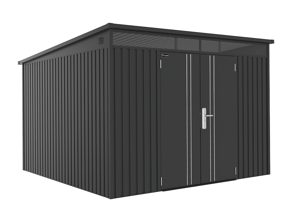JUNGELMAR Gartengerätehaus First Line Pultdach 280x267x201cm, anthr. 16965035