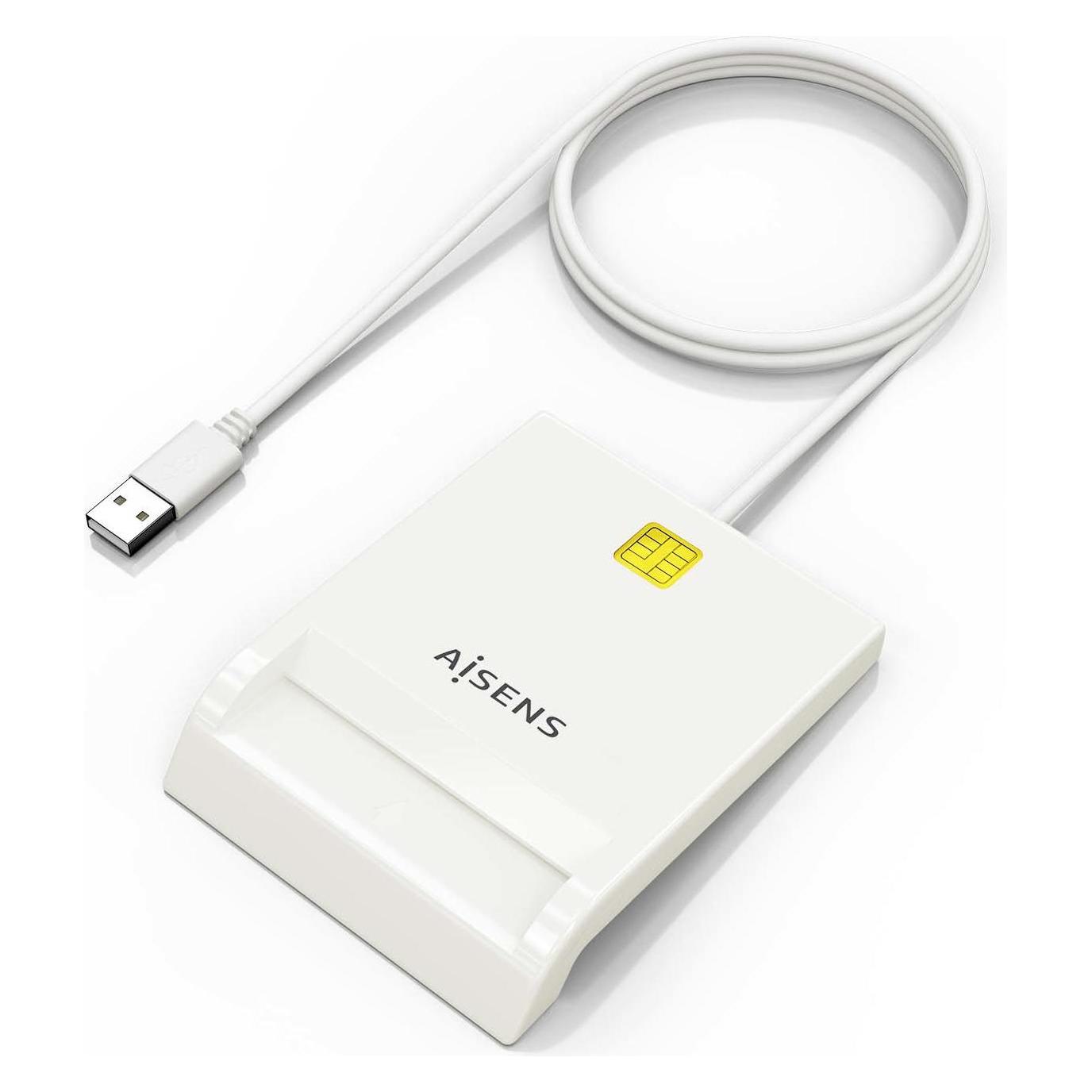 Aisens Lector De Tarjetas Inteligente Dnie Blanco (USB 2.0) (ASCR-SN07-W)