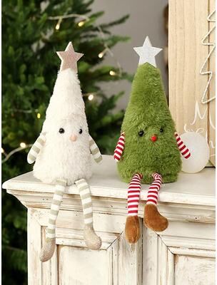 Modern Home Fixes Christmas Decorations, Cute Plush Christmas Tree Doll, Party Gifts & Couple Gift Ornaments white