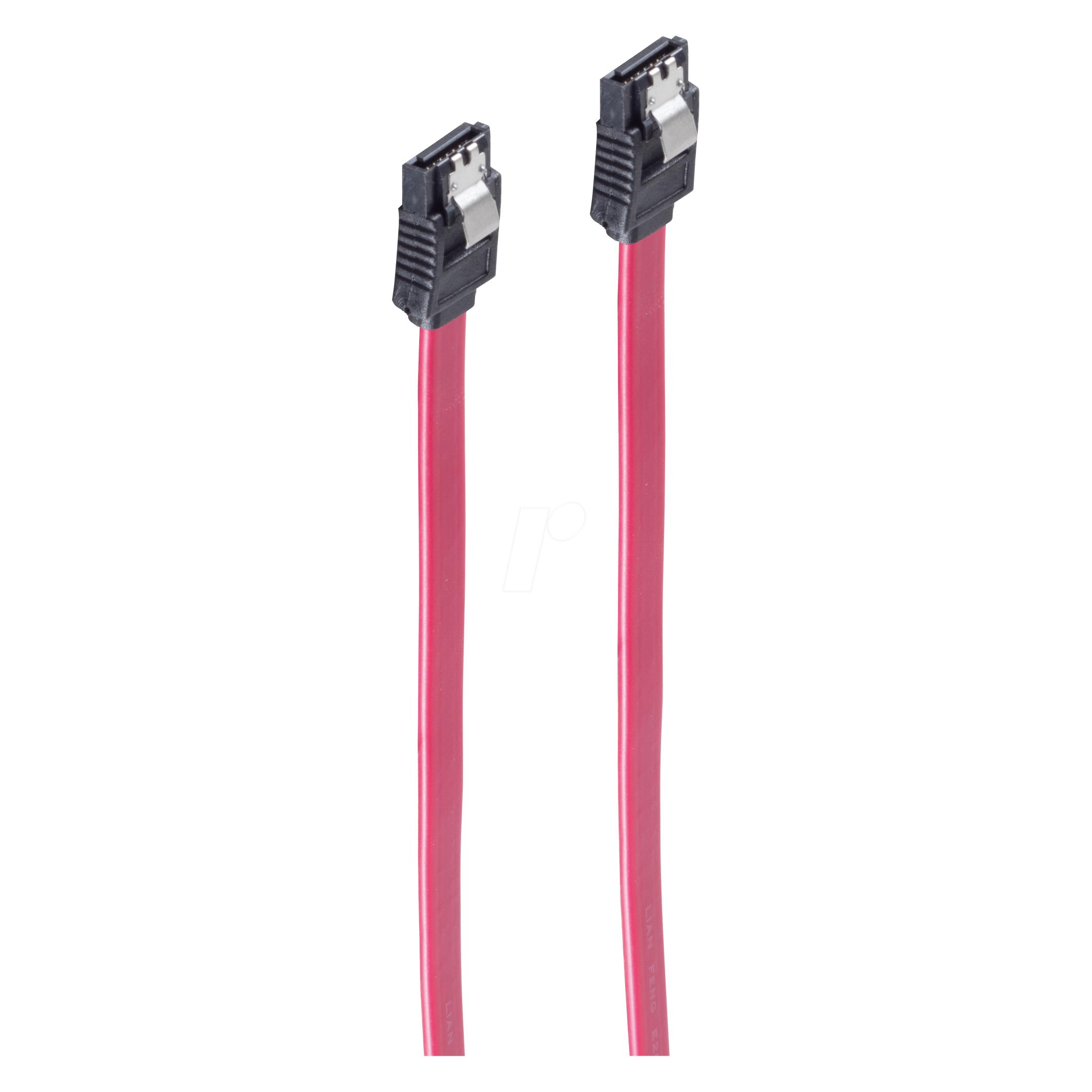 Shiverpeaks BASIC-S Serial ATA 150 Anschlusskabel, 0,3 m Sicherheitsverschluss, 7 Pol SATA Stecker (30 cm, SATA) (BS-78241-0.3)