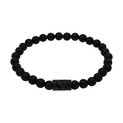 Armband AMOR "Scorpions by Amor", schwarz, braun, braun, Armbänder, Damen, 19cm, Edelstahl, Armband, mit Onyx