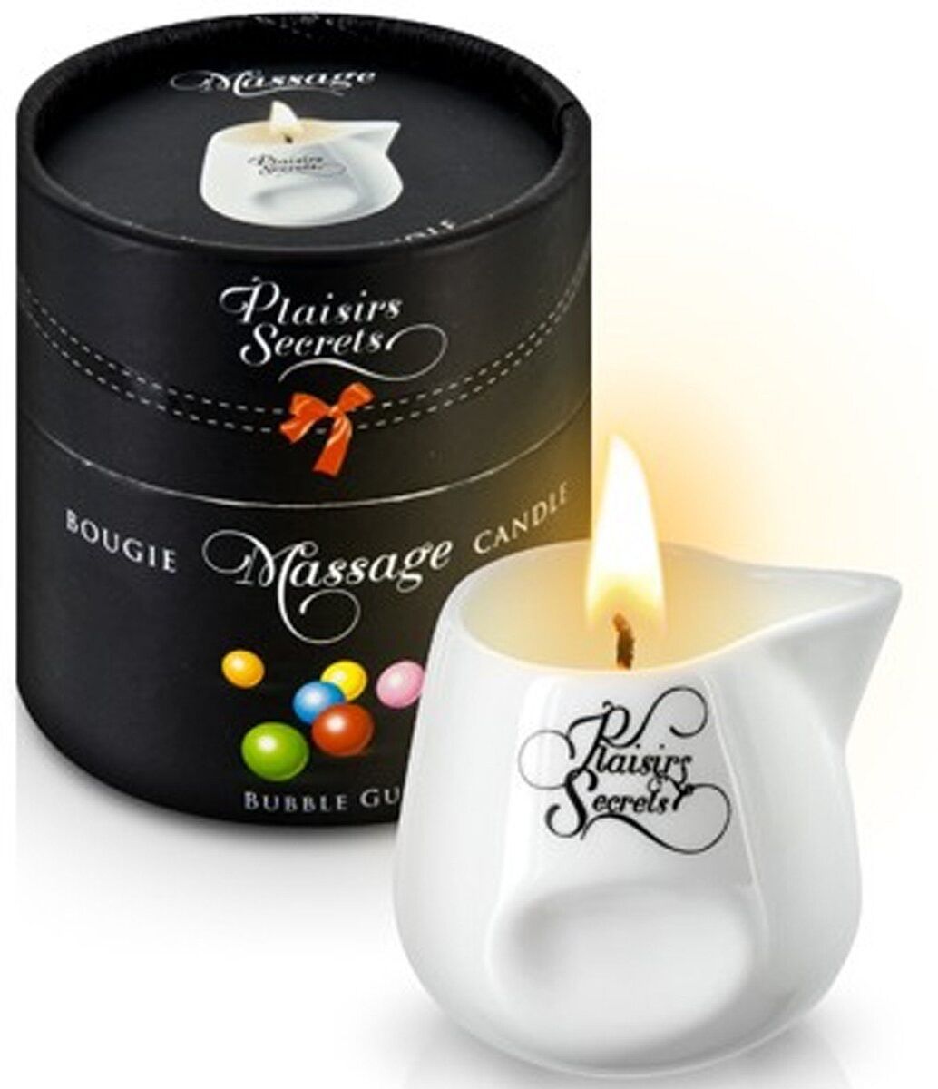 Plaisirs Secrets Bougie de massage bubble gum 80ml