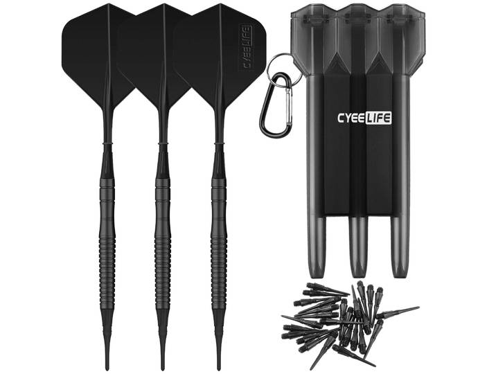 Cyeelife – Lot de fléchettes à pointe souple en tungstène 90 % (14g/16g/18g/20g/22g) avec étui de rangement