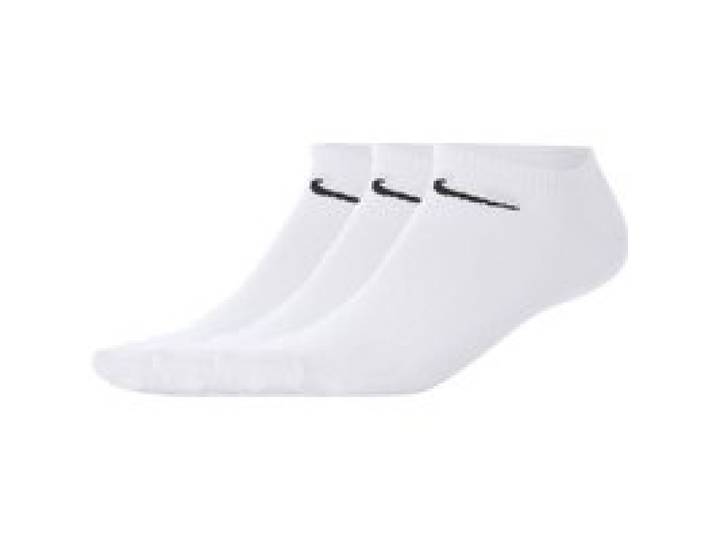 NIKE Chaussettes de sport invisibles, 3 paires (blanc, 43-46)