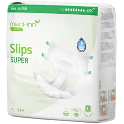 Medi-Inn Inkontinenz-Slips SUPER, 8 Tropfen, Unisex-Passform, weiß L / 1 x 15 Stück