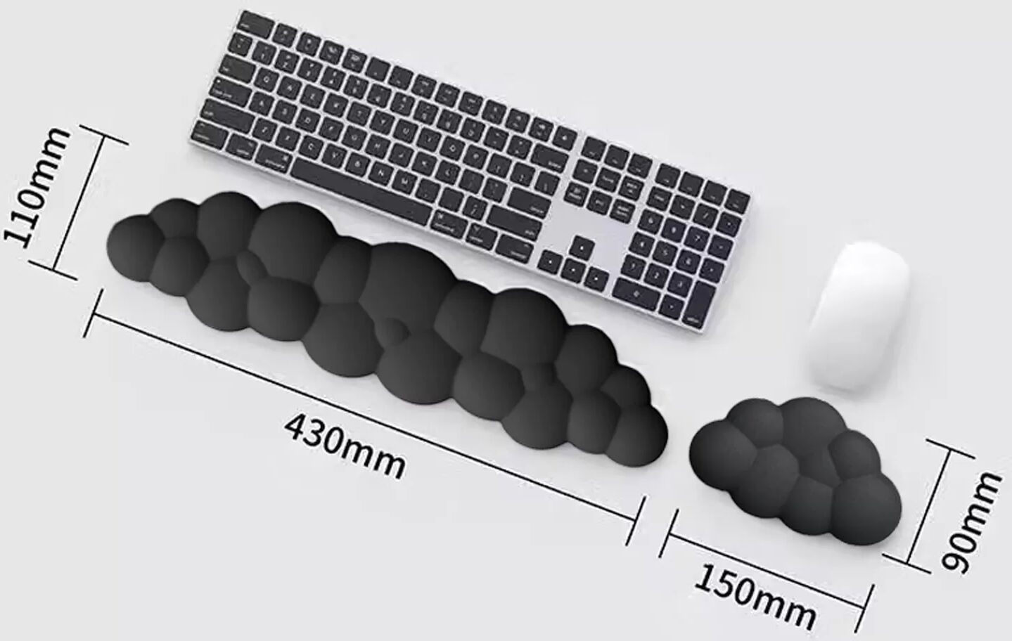 INF Repose-poignet pour clavier, en mousse à mémoire de forme souple