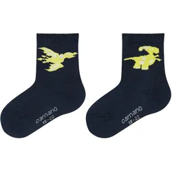 2er Pack camano Soft Baumwoll Patterned Baby-Socken 5801 - blue 19-22