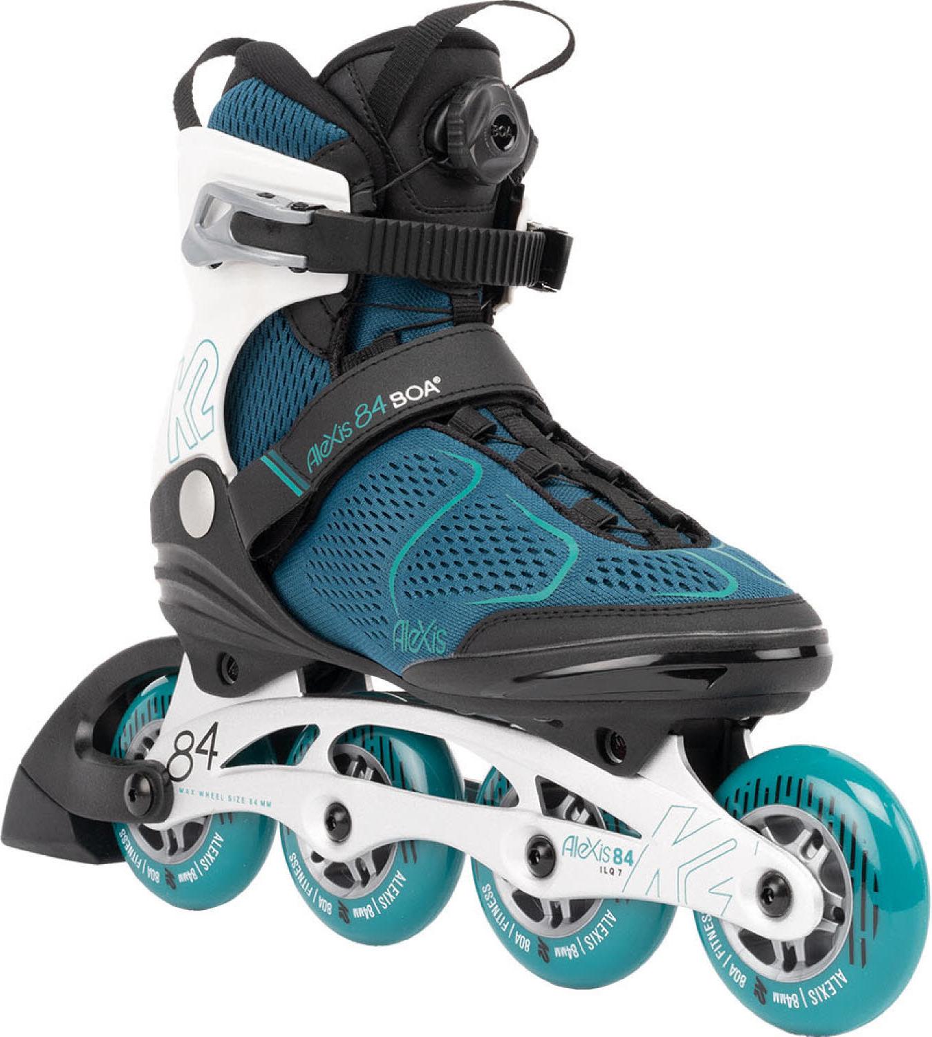 K2 Skates ALEXIS 84 BOA Inline Skates Damen blaugrün - weiß Größe EU: 36.5