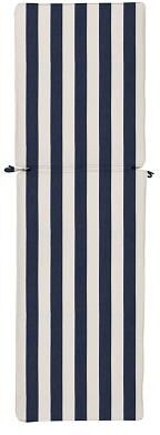 Replacement Chaise Cushion - 25x80 - Box Edge, Canopy Stripe Navy/White - Ballard Designs