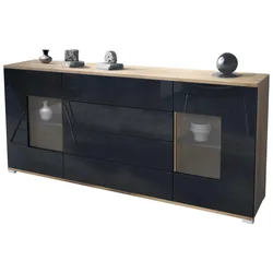 SIDEBOARD Grömitz Schwarz Hochglanz