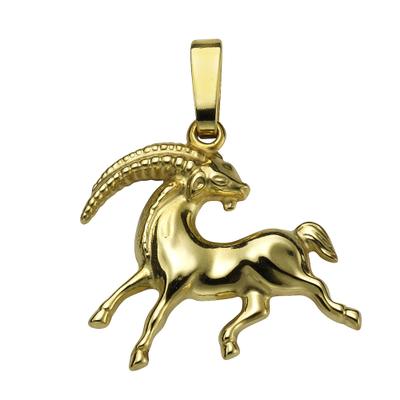 Kettenanhänger VIVANCE "585/- Gelbgold glanz", gelb, Schmuckanhänger, Damen, one-size, Gold, 0,7 g, Kettenanhänger
