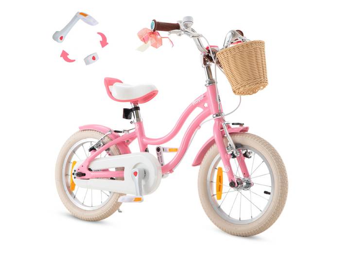 RoyalBaby + Kids fiets + Aluminium EZ Stargirl + Roze 14 inch, Nettogewicht 9,2 kg