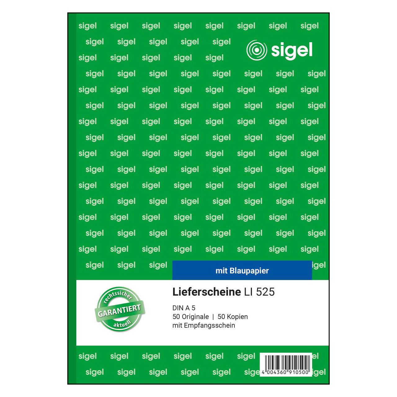 SIGEL Lieferschein mit Empfangsschein Formularbuch LI525