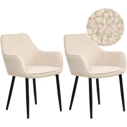 ESSZIMMERSTUHL 2er-Set Hellbeige Alden
