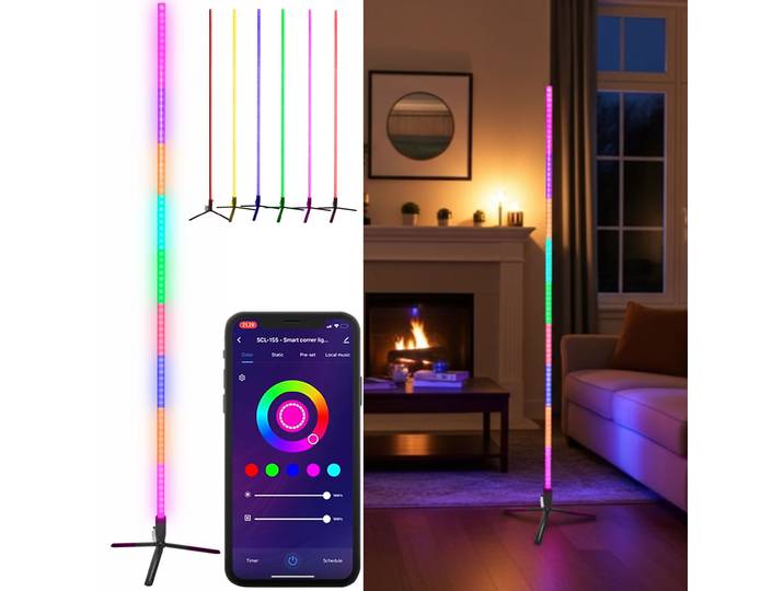 WLAN-Ecklicht mit Traumfarbe, RGB, dimmbar, 1,5m
