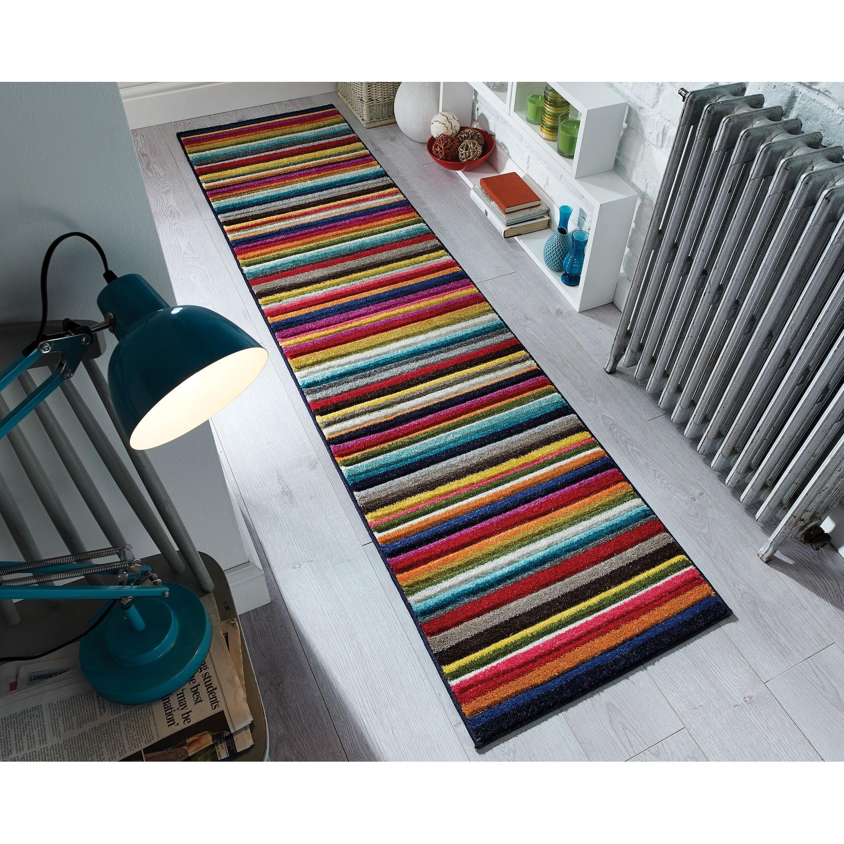 Läufer gestreift Bunt 66 x 230 cm - MEON Kadima Design