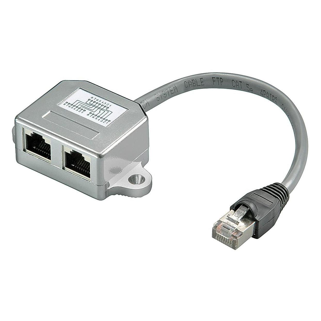 MicroConnect Y-ADAPTER RJ45-2xRJ45 M/F 8P (CAT5e, 0.20 m) (MPK421)