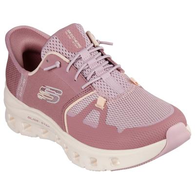 Slip-On Sneaker SKECHERS "Vegan Slip-ins: Glide-Step Pro", Damen, Gr. 37, Textil, lila (dunkel mauve), Synthetik, Textil, Schuhe Sneaker, Sneaker, Slipper, Freizeitschuh mit Hands Free Slip-ins Funktion