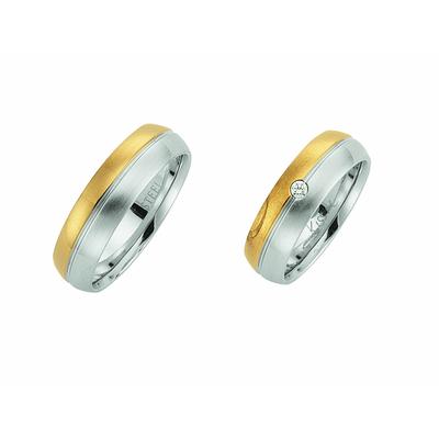Partnerring ADELIA´S "Damen Edelstahl Freundschaftsring mit Zirkonia" Gr. 58, silber, Fingerringe, Damen, 58,mit Zirkonia, Edelstahl, mit Zirkonia Edelstahlschmuck für Damen