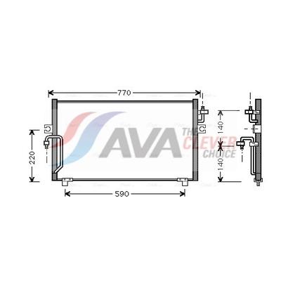 AVA CLEVER CHOICE Kondensator, Klimaanlage DN5182 für NISSAN