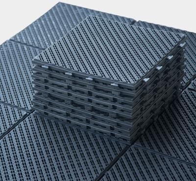 Domi Outdoor Living "Domi Interlocking Deck Tiles – 12"" x 12"" Plastic Outdoor Flooring for Patios & Balconies"