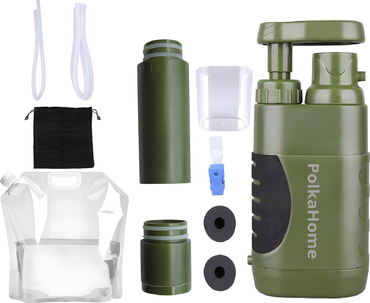PolkaHome Survival Waterfilter voor 10000L - Waterzuiveringsapparaat voor Outdoor en Survival