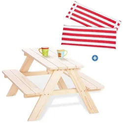 Pinolino, Kinderstuhl + Kindertisch, 3-tlg. Kinder-Sitzgarnitur-Set Nicki (Kinderstuhl, Kindertisch)