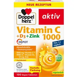 Doppelherz Vitamin C 1000 + D3 + Zink Depot 100 ST