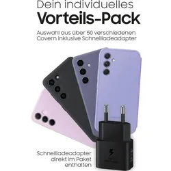 Samsung Universal Starterkit mit T2510N + Case Voucher, USB Ladegerät, Schwarz