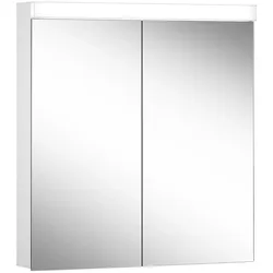 Schneider LOW basic LED-Lichtspiegelschrank, 2 Türen 35/35cm, 695x120x747mm, 171.270.02.0201, Ausführung: EU-Norm/Korpus weiss/3000K