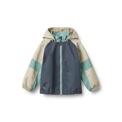 Outdoorjacke WHEAT "WHEAT Jacket Aage", Kinder, Gr. 122, bunt (graublau), 100% Polyester, mehrfarbig, normal, ohne Ausschnitt, Jacken Outdoorjacke, schnelltrocknend
