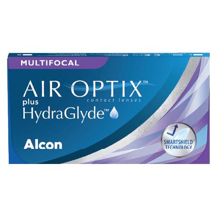 Air Optix plus HydraGlyde Multifocal (keine Korrektur, Monatslinse, 6 Stk., Multifokal) (10217089)