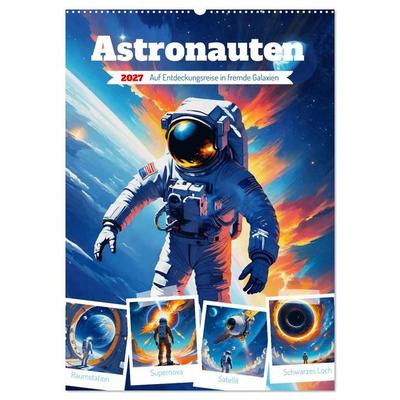 Astronauten. Auf Entdeckungsreise in fremde Galaxien (Wandkalender 2027 DIN A2 hoch), CALVENDO Monatskalender