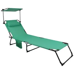 Gartenliege Bindox L ca. 55x24x185 cm Grün