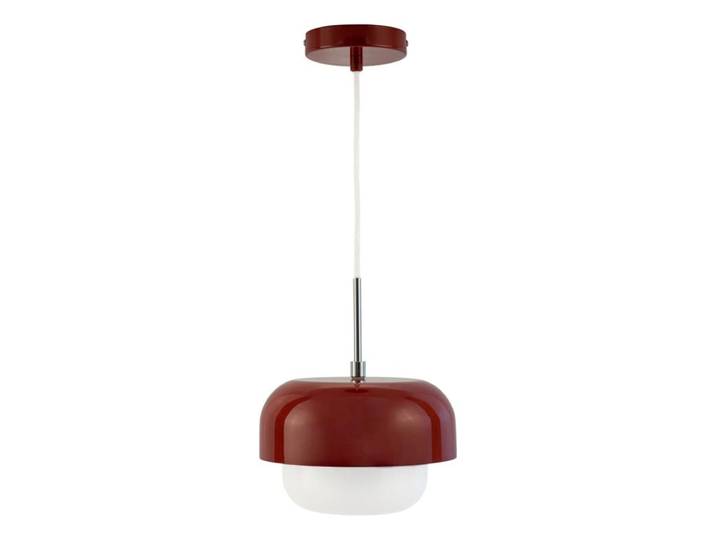 Suspension en verre et métal rouge foncé