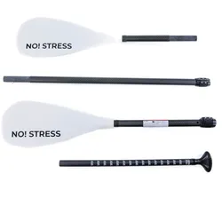 No Stress Carbon Hybrid SUP und Kajakpaddel 4-teilig